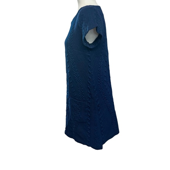 Amada Uprichard Blue Textured Mini A Line Dress size M - Picture 10 of 10